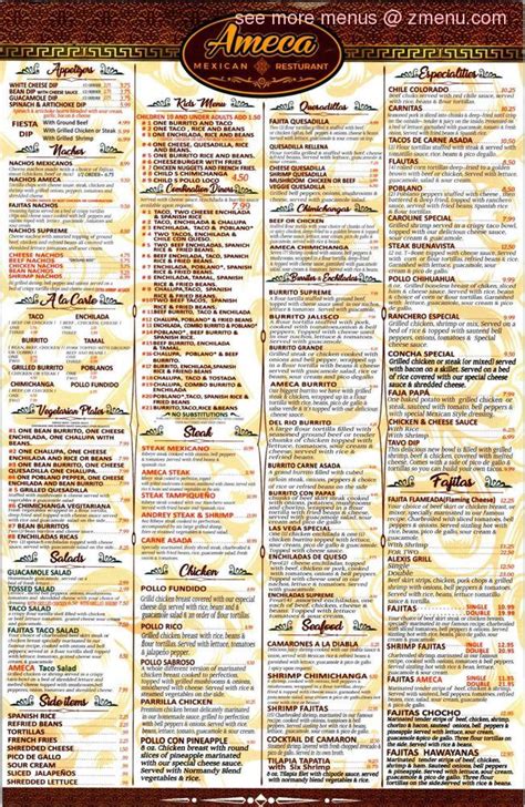 Ameca west memphis ar menu. Ameca Mexican Restaurant. ($$) 2.9 Stars - 19 Votes. Select a Rating! View Menus. 7401 Dollarway Rd. White Hall, AR 71602 (Map & Directions) (870) 247-7633. Cuisine: Mexican. 