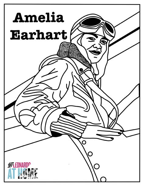 Amelia Earhart Coloring Shee