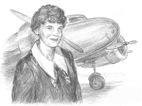 Amelia Earhart Plane Drawing