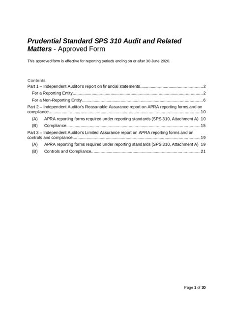 Amendments to Prudential Standard SPS 310 Audit and …