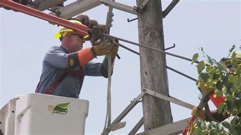 Ameren crews working around the clock trying to restore power in Missouri and Illinois