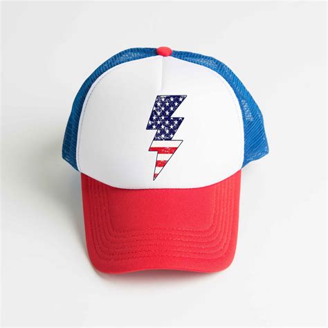 America Lightning Bolt Foam Trucker Hat – Simply Sage Market