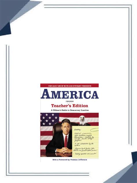 Read Online America The Book A Citizens Guide To Democracy Inaction  Teachers Edition By Jon   Stewart