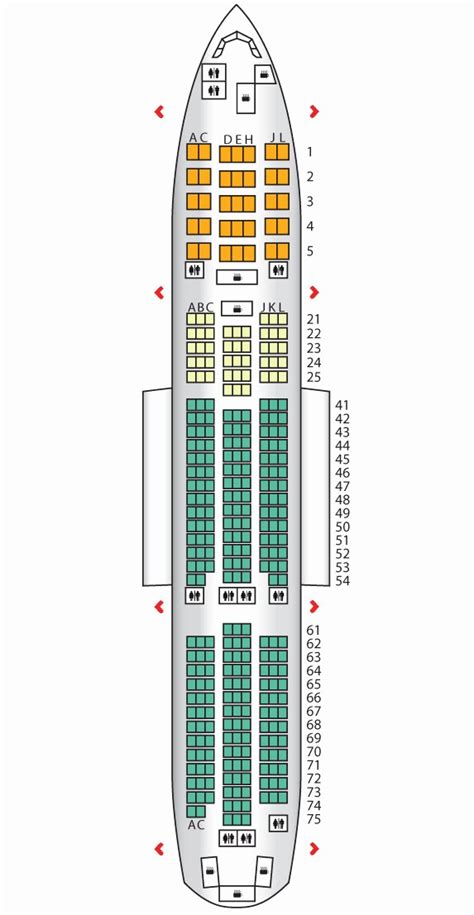 The Thai Airways International Boeing 777-300ER V.1 seat map shows 348 seats configured as: 42 Business, 306 Economy. Traveling in Thai Airways International's business class on their Boeing 777-300 ER V.1 is an experience in luxury. With 42 seats, passengers are treated to spacious seating, gourmet meals, and premium in-flight …