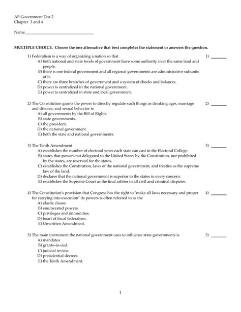 American Government Chapter 10 Congress Test Answers 45+ Pages Answer