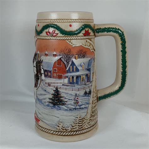 American Homestead 1996 Budweiser Holiday Stein Collection