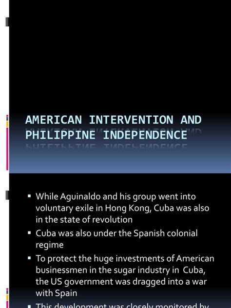 American Intervention And Philippine Independence