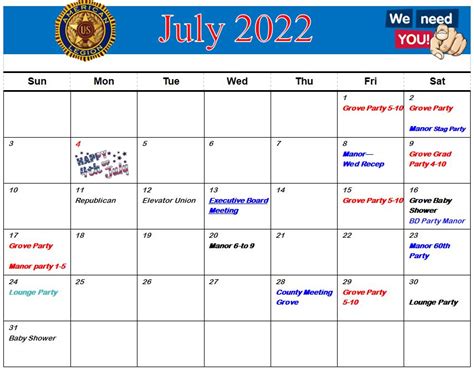 American Legion Venice Fl Calendar