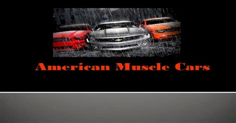 American Muscle Cars Atestat