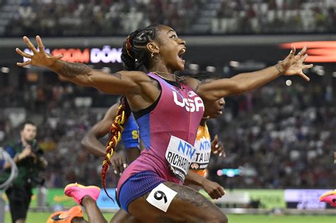 American Sha’Carri Richardson caps comeback by winning wild 100 meters at worlds