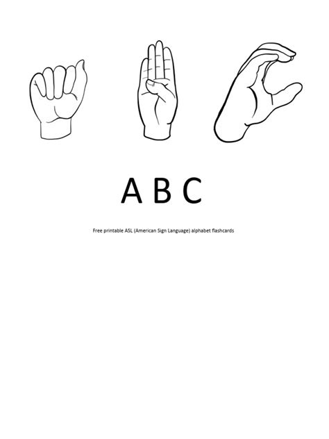 American Sign Language Printable Flash Cards Updated Version PDF