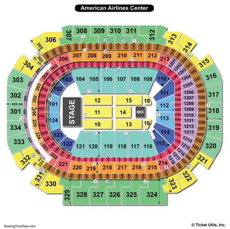 Full American Airlines Center Seating Guide. For most events, rows in Section 112 are labeled AA-MM, A-U, V-Y. There is open space behind Row U. For hockey games, row A is usually the first row. Row A is usually the first row for concerts. An entrance to this section is located at Row S. When looking towards the court/ice/stage, lower number ....