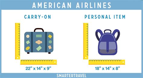 American Airlines is relatively strict about personal item size. They allow passengers to carry one personal item that is no larger than 18” x 14” x 8” (45 cm x 35 …. 