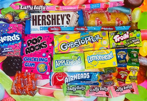 American candies. The American Candy Land store in central London is one of nine mega candy shop selling American candy within less than a square mile. Jason Alden / Bloomberg via Getty Images. 