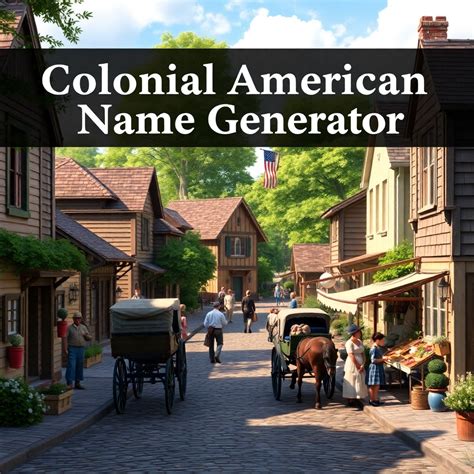 American colonial name generator.  Step back into early America with the Colonial American Nam...