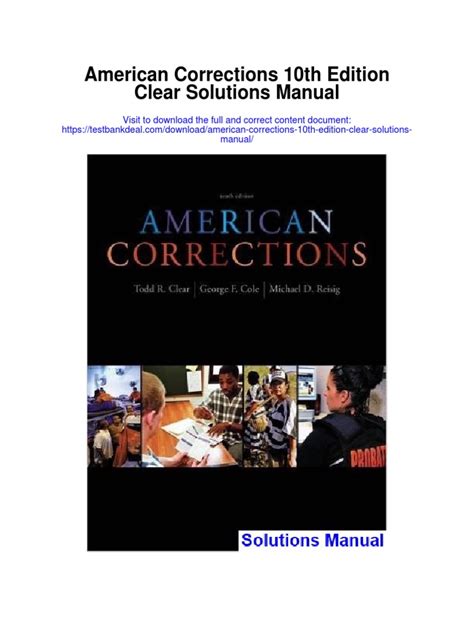 American corrections 10th edition study guide. - Mercedes model b170 service manual 2006.