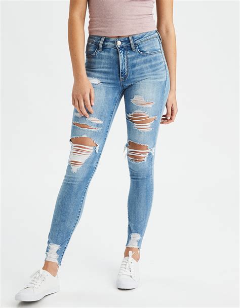 American eagle destroyed jeans. With tons of styles like flare & bootcut jeans, Mom jeans, wide-leg fits, overalls, skinny jeans, cropped jeans, curvy jeans, and more, you’ll never run out of options to find your new favorite jeans for women at American Eagle. Choose from different fits and fabrics to find your just-right pair of jeans. 100% cotton denim is rigid without ... 