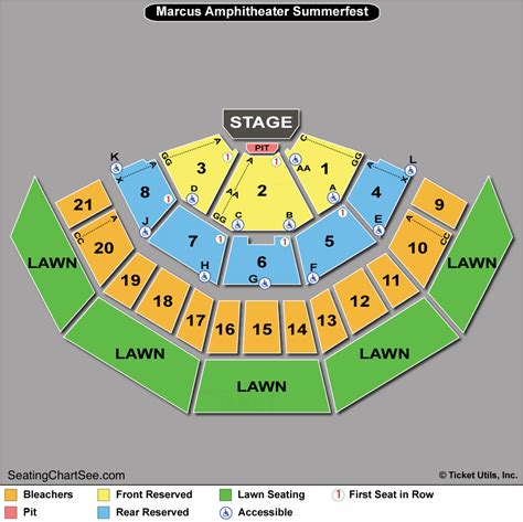 American Family Insurance Amphitheater seating charts for all events including concert. Seating charts for . X Upload Photos. My Account. ... a view from my seat ... Photos Seating Chart Sections Comments Tags Events. American Family Insurance Amphitheater - Interactive concert Seating Chart +-Green sections have photos .. 
