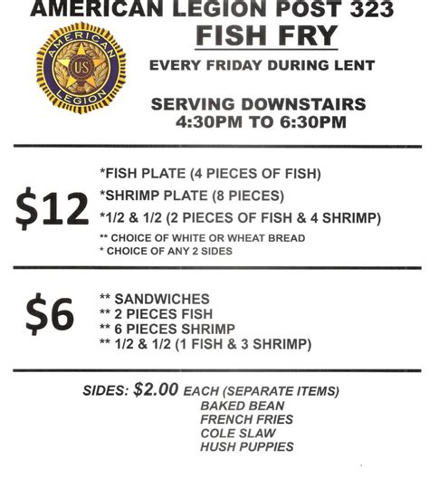 American legion fish fry near me. American Legion Neal E. Fonger Post 179, Grandville, Michigan. 1,536 likes · 95 talking about this · 3,444 were here. If you served, are currently serving in the military, or are related to someone... 