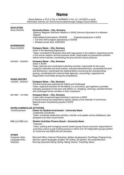 American resume example doc