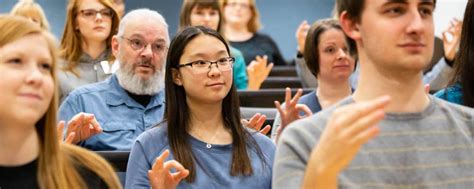 Programs & Courses · Degree & Certificate Programs A-Z; American Sign Language Education, A.A. - ASL Studies. Students practicing sign language. American Sign ...
