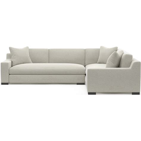  Max Weight (lbs): 400 per seat. Other Dimensions: Sectional measures 106 inches from left arm to corner and 132 inches from corner to right arm. Seat Depth (inches): 28". Dimensions by Piece: Right Arm Facing Sofa. Overall Dimensions: 86"W x 46"D x 36"H. . 