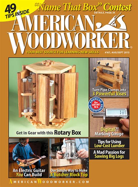American woodworker. A place for American Woodworkers to share their passion for woodworking and help improve the Woodworking community. 