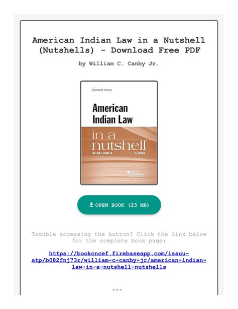 Read Online American Indian Law In A Nutshell Nutshells By William C Canby Jr