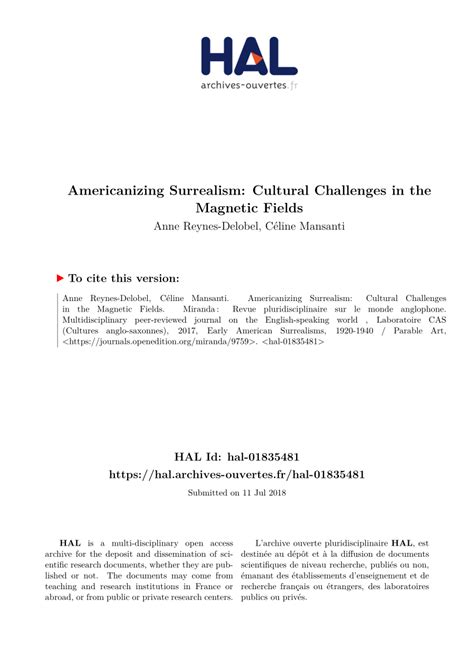 Americanizing Surrealism Cultural Challenges in the Magnetic Fields