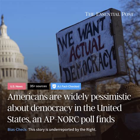 Americans are widely pessimistic about democracy in the United States, an AP-NORC poll finds