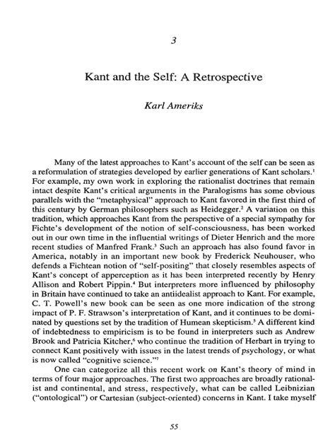 Ameriks Kant and the Self A Retrospective 13 pdf