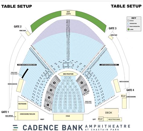 What are the seating options at Ameris Bank Amp