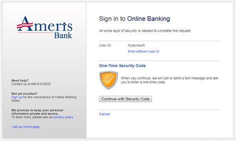 Online Invoicing Welcome to Ameris Bank Payments Please enter your User ID and Password and click Log In. If you do not have a User ID and Password for Online Invoicing, please sign up. For balances and payoff information, please call 833.875.2277. Payments created after 7:00 PM ET will be processed on the following business day. User ID: *. 