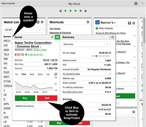 TD Ameritrade offers a good web trading platform with a clean design. 