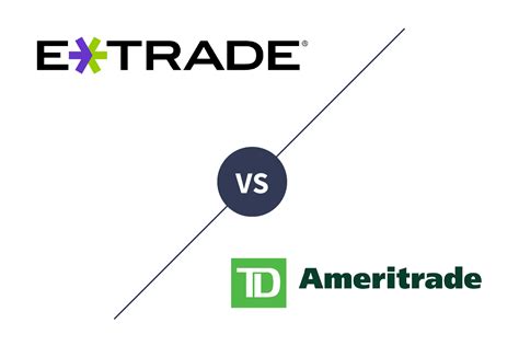 May 10, 2023 · TD Ameritrade vs. E-Trade. TD Ameritrade and E-Trade are two of the most well-known online brokers in the United States. Both offer a wide range of investment products and services to individuals, institutions, and advisors. 