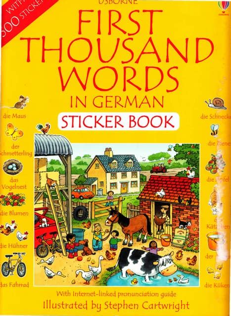 Amery H First thousand words in German sticker book 2002