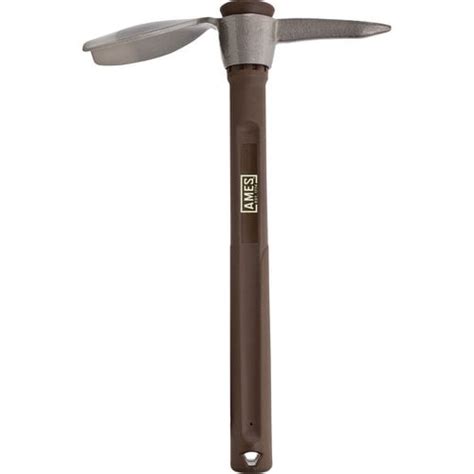 Amespick. Product Description. The True Temper garden pick mattock is perfect for digging or breaking up compact ground. This unit features a wooden handle with handle guard to prevent the shaft from coming loose or slipping while striking providing permant overstrike protection. Attached to the shaft is a forged steel head for maximum strength. 