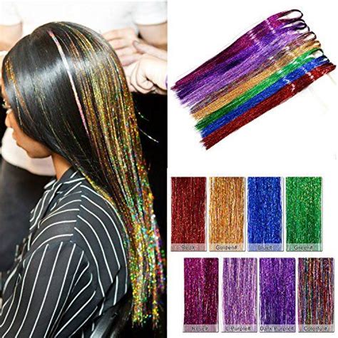 Amesun 35" Hair Tinsel 1200 Strands With Hook Eight Color... https//www.amazon.ca/dp/B07D3YJ31Q