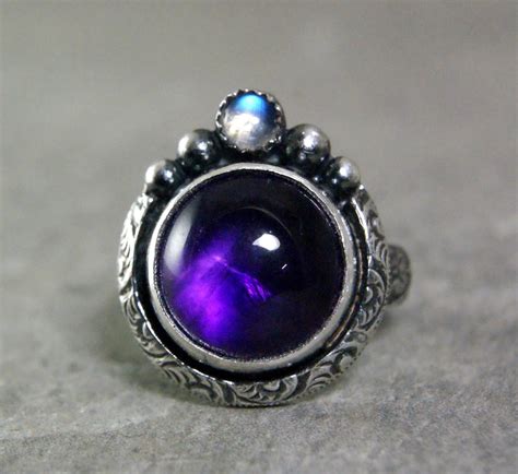 Amethyst Goth Ring - Etsy