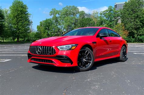 The Mercedes AMG GT 43 4Matic+ The GT 43 starts the 4-door coupé lineup with an impressive 362 horsepower and 369 lb-ft of torque. The beltless turbo inline-6 engine features an electric EQ Boost capability that allows the car to go from 0 to 60 mph in 4.8 seconds .