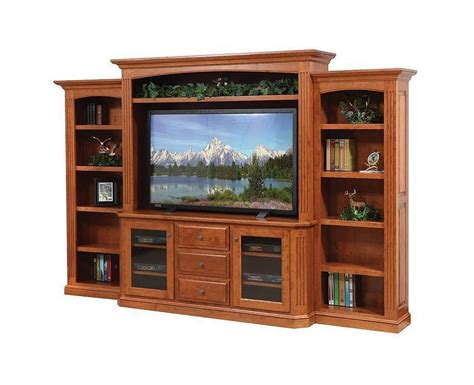 Amish Horizon Entertainment Center with Side …