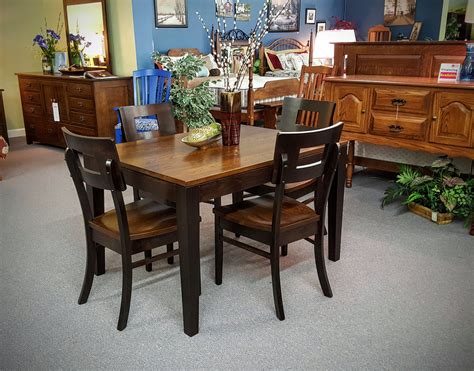 Our Amish dining room sets are handmade from the finest PA-grown hardwoods, including cherry, maple, oak, and quarter-sawn white oak. These woods not only look fantastic, they’re also some of the most durable materials used in the creation of fine furniture. Each piece is handmade by our highly skilled local Lancaster and Lebanon County Amish .... 