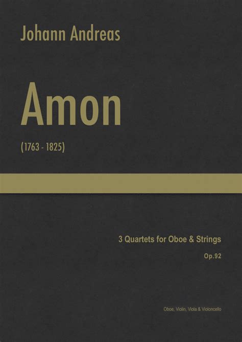 Amon Oboe Quartets Op92