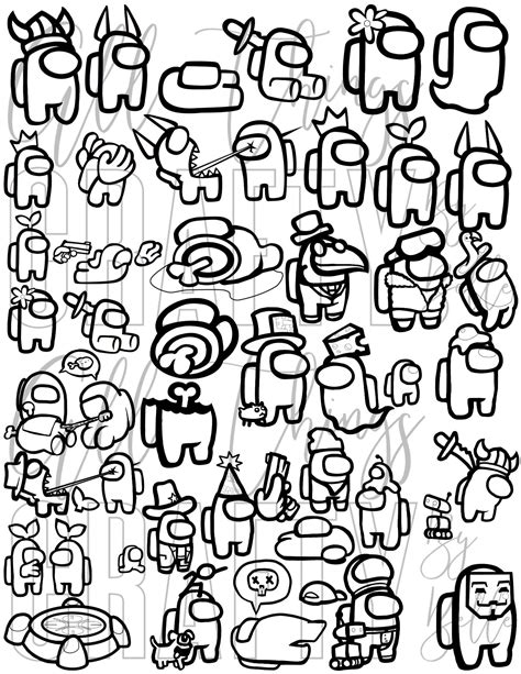 Among Us Colouring Pages Printable