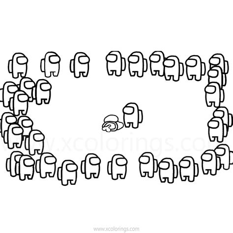 Among Us Dead Coloring Pages