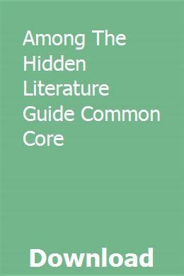 Among the hidden literature guide common core. - California state program librarian exam study guide.