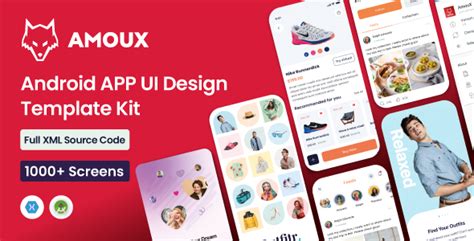 AmouX Android Material UI Templates for Xamarin and Android Studio Free Download Download