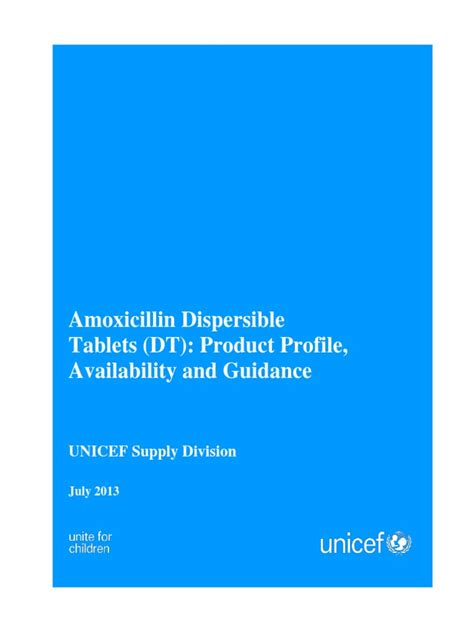 Amoxicillin DT Product Profile and Supply Update pdf