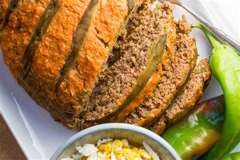 Amp up meatloaf with Mexican chiles, peppers & cheese