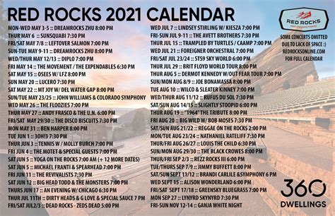 Amphitheater Schedule 2023